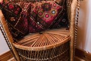 wicker peacock chair