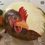 Handpainted Hen Rock Image 5