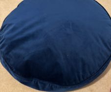 Navy velvet floor floor cushion