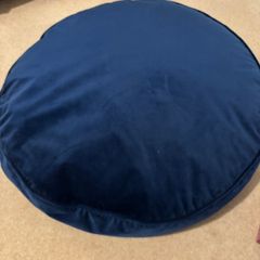 Navy velvet floor floor cushion