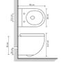 Wall Hung Rimless Toilet Ceramic Black Image 9