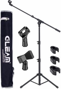 Microphone Stand - Tripod Boom Mic Stand with Carrying Bag