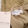 Subtitled Green Tan Beige Crinkle Textured Sleeveless Column Maxi Dress Size XS Image 3