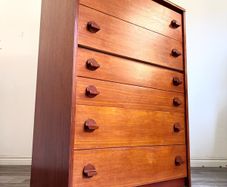 Vintage Retro Mid Century Teak Stag Chest of Drawers