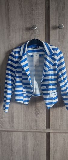 stripe crop padded blazer size xxs xs s m