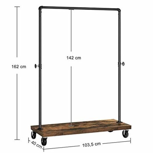 New Heavy Duty Clothes Rack Garment (Brown) FREE P&P