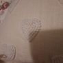 cream french knots heart shabby chic cushion Image 2
