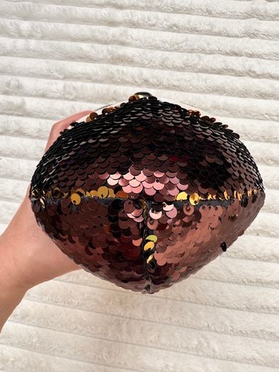 TY Flippables Dangler Sloth Brown Gold Sequins approx. 23 cm. Used Please see photos