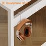 Computer Desk with Drawers 120 x 48 cm Office Storage Headphone for Small Spaces Reversible Study Table Home White Image 6