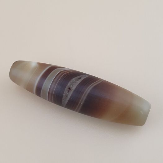 Vintage Middle Eastern Yemeni Suliemani Natural Eye Agate Bead Amulet