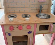 Kids toy kitchen unit
