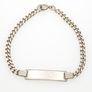 925 Vintage Sterling Silver Italian Name Plate Bracelet Image 3