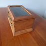 Wooden jewellery box with metal handles Image 4