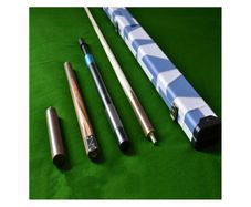 Handmade Snooker Cue 3/4 Zebra Wood Inlayed Ash Snooker/pool Cue Complete 4 Piece Set - Free Delivery / Collect