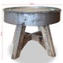 Coffee Table Solid Reclaimed Wood 60x45 cm Silver Image 8