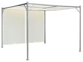 Pergola with Adjustable Roof Cream White 3x3 m Steel