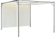 Pergola with Adjustable Roof Cream White 3x3 m Steel