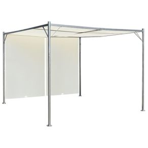 Pergola with Adjustable Roof Cream White 3x3 m Steel