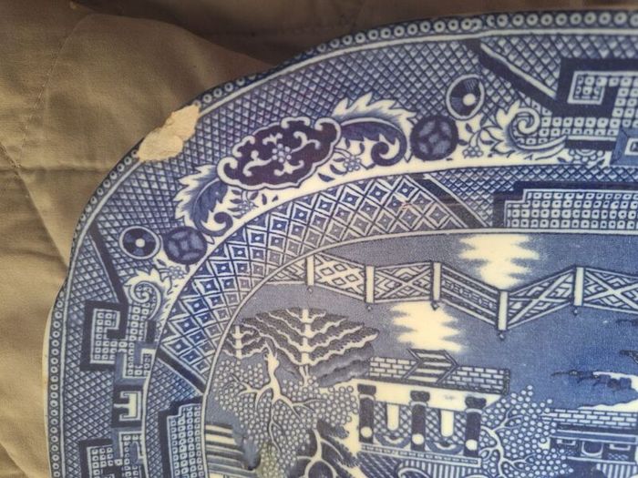 Antique Allertons Small Willow Platter