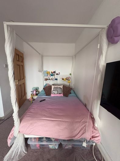IKEA Small double 4 post bed