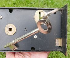 Large Door Rim Lock With A Working Keys