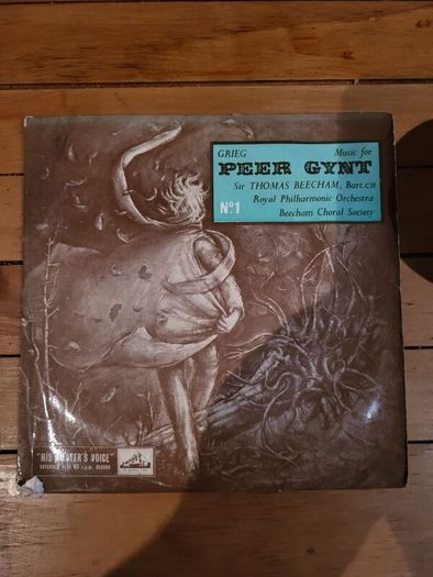 Grieg Peer Gynt Music No 1 45 RPM Extended Play HMV 7ER 5124 Sir Thomas Beecham Royal Philharmonic Orchestra