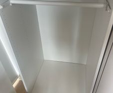 White Wardrobe with Hanging Rail Storage Excellent Condition