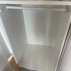 White Wardrobe with Hanging Rail Storage Excellent Condition