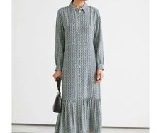 & Other Stories Ditsy Floral Midi Dress