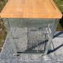 Butcher Block Table Island on wheels Image 3