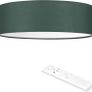 3 X Fabric Shade LED Ceiling Lights - 40cm Remote Controlled with Dimmer - Dark Green Image 6