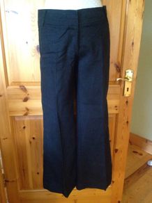 Size 10 Black Linen Trousers