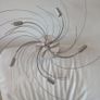Vintage Pop Art Chrome Swirl Flush Ceiling Light Image 2