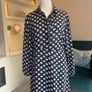 Ladies Black with Blue Polka Dot Long Dress from Primark. Size: Xs - UK 6-8 / EU 34-36 Image 5