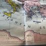 2 large vintage maps Europe and world exploration wall art Image 4