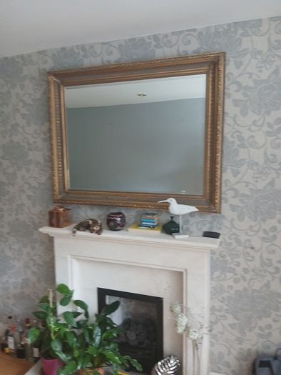 Gorgeous antique-style large gilded mirror