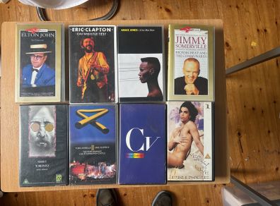 Selection of Music VHS tapes for Sale