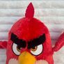 Terence Red Angry Birds Plush 2019 approx. 11" dirty Used Please see photos Image 3