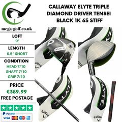 Callaway Elyte Triple Diamond Driver / 9 Degree / Tensei Black 1K 65 Stiff