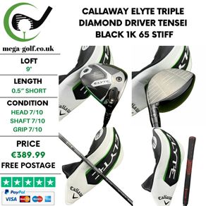 Callaway Elyte Triple Diamond Driver / 9 Degree / Tensei Black 1K 65 Stiff