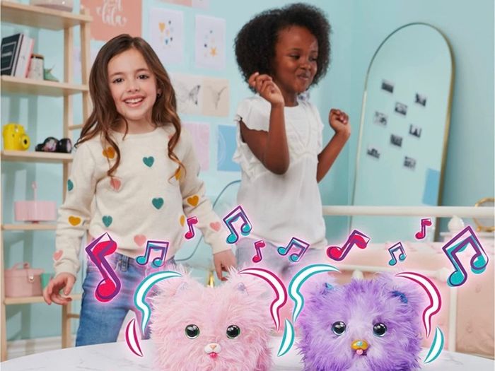Purr n Fluff Surprise Reveal Interactive Toy Pet, Over 100 Sounds and Reactions Cute and Fluffy Cat Kids Toys for Girls & Boys Christmas Gifts For Grandkids, Children (FREE POSTAGE)