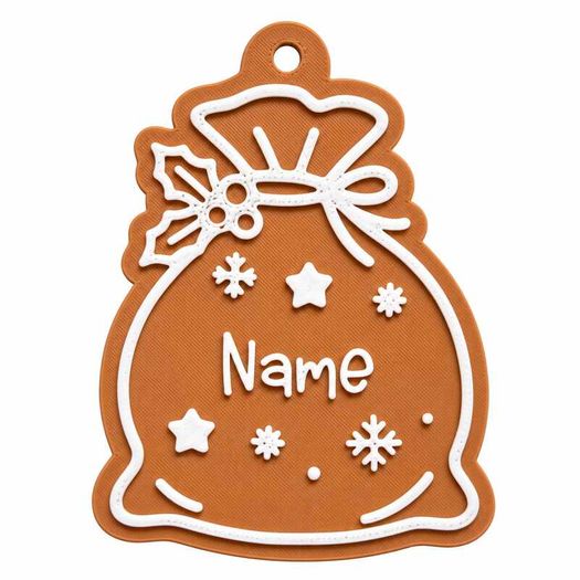 Personalised Gingerbread Christmas Gift Tags, Set of 8 3D
