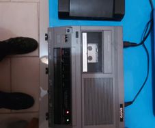 Vintage SANYO Transcribing Equipment Model TRC-7060, Mini Cassette, with Foot Pedal and Power Supply in excellent condition