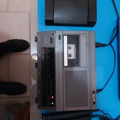 Vintage SANYO Transcribing Equipment Model TRC-7060, Mini Cassette, with Foot Pedal and Power Supply in excellent condition
