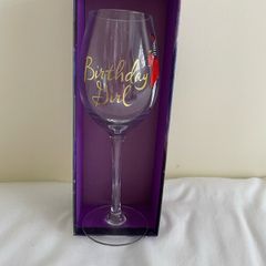 Birthday girl glass