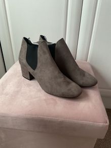 ankle boots H&M grey suede effect boots size 40