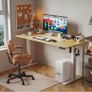 120 x 60 cm Standing Desk, Electric Height Adjustable Desk with 2 Hooks Image 5