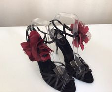 New Karen Millen Black strappy High heel Special Occasion Sandals in box Eu 37 size 4