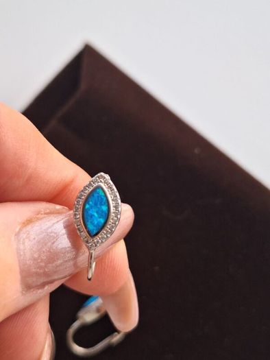 silver ring and earings