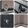 Lockable Steel Garden Storage Box  Black Outdoor Storage with Deadbolt Lock Image 3